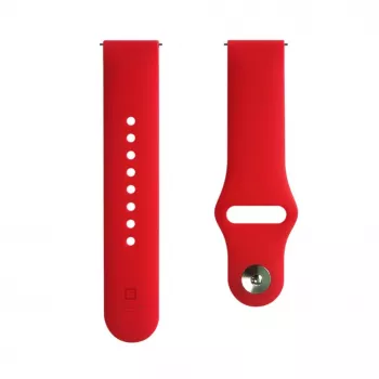 Evelatus Watch 20mm silicone Loop horlogebandje (130mm M/L) rood