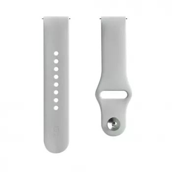 Evelatus Watch 20mm silicone Loop horlogebandjes (130mm M/L) zilver
