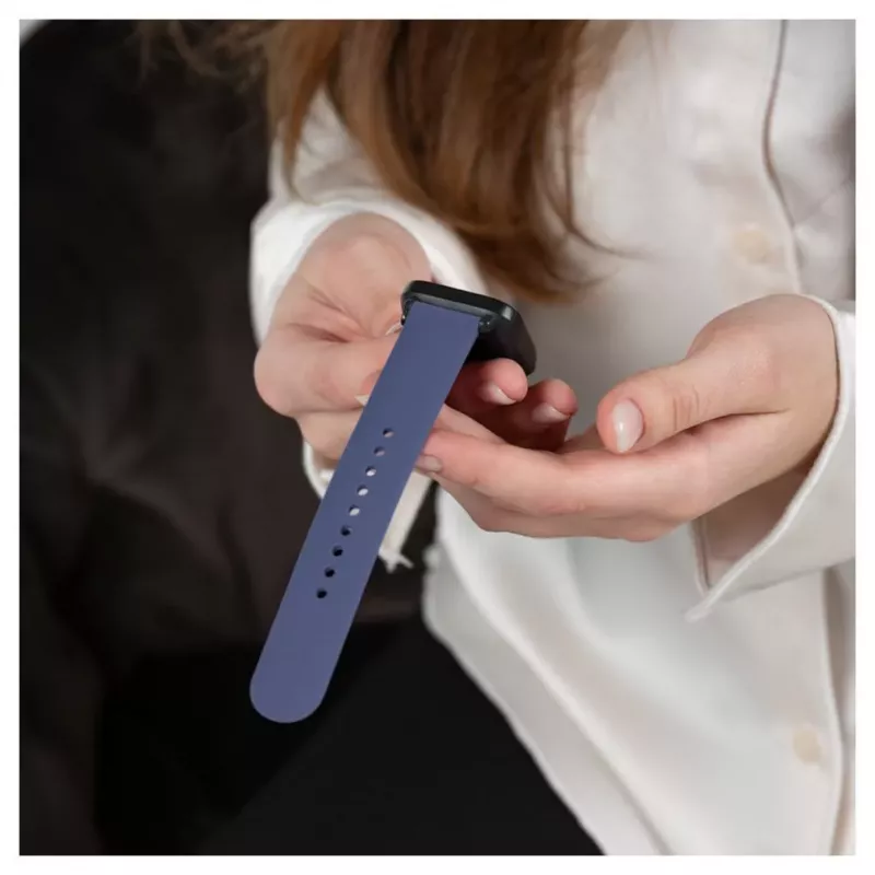 Evelatus horloge 20mm silicone loop horlogebandjes (130mm M/L) blauw