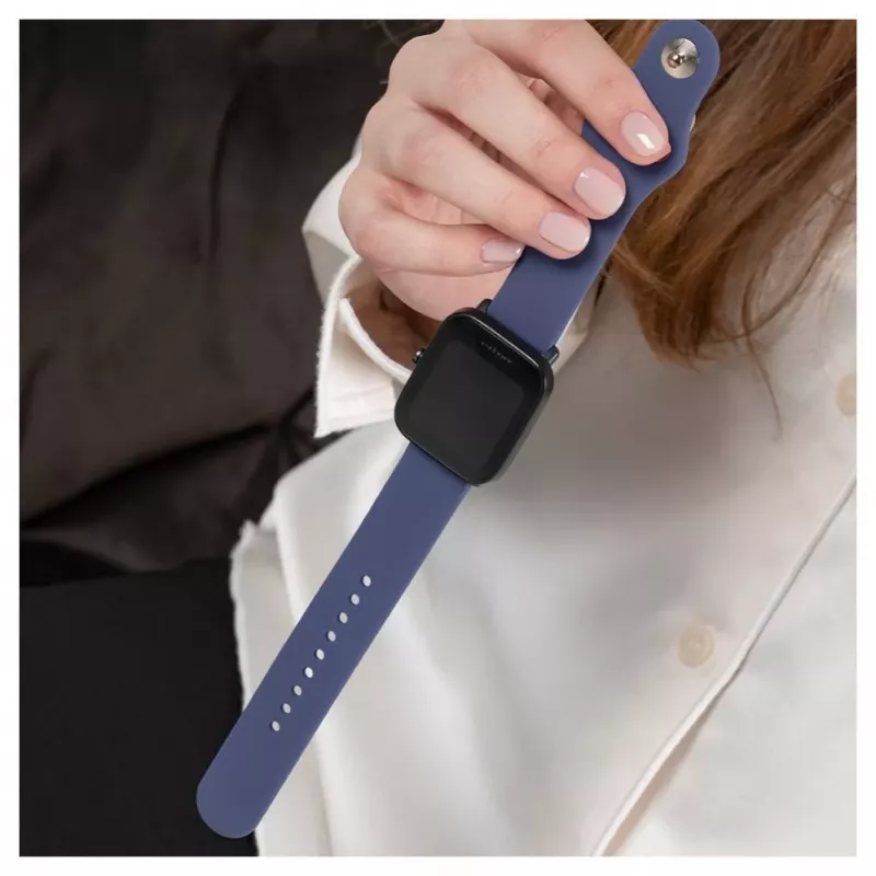 Evelatus horloge 20mm silicone loop horlogebandjes (130mm M/L) blauw