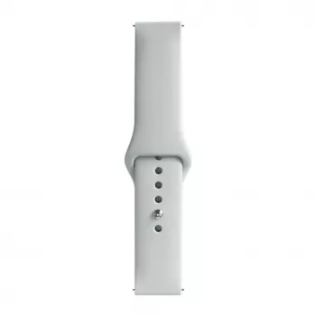 Evelatus horloge 22mm silicone loop horlogebandje (130mm M/L) zilver