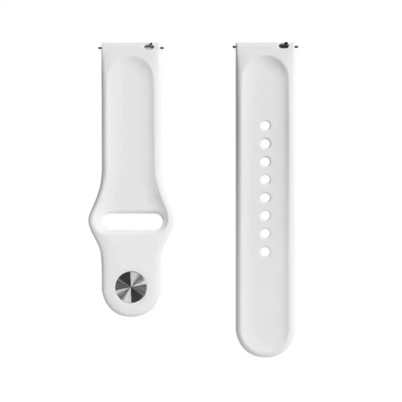 Evelatus horloge 22mm silicone loop horlogebandje (130mm M/L) wit