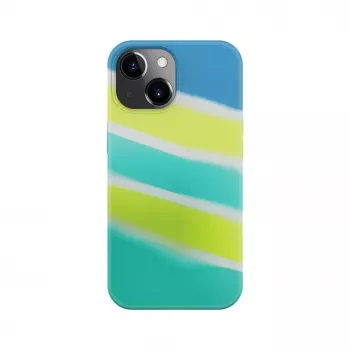 Evelatus Apple iPhone 15 Plus silicone hoesje meerkleurig geel groen