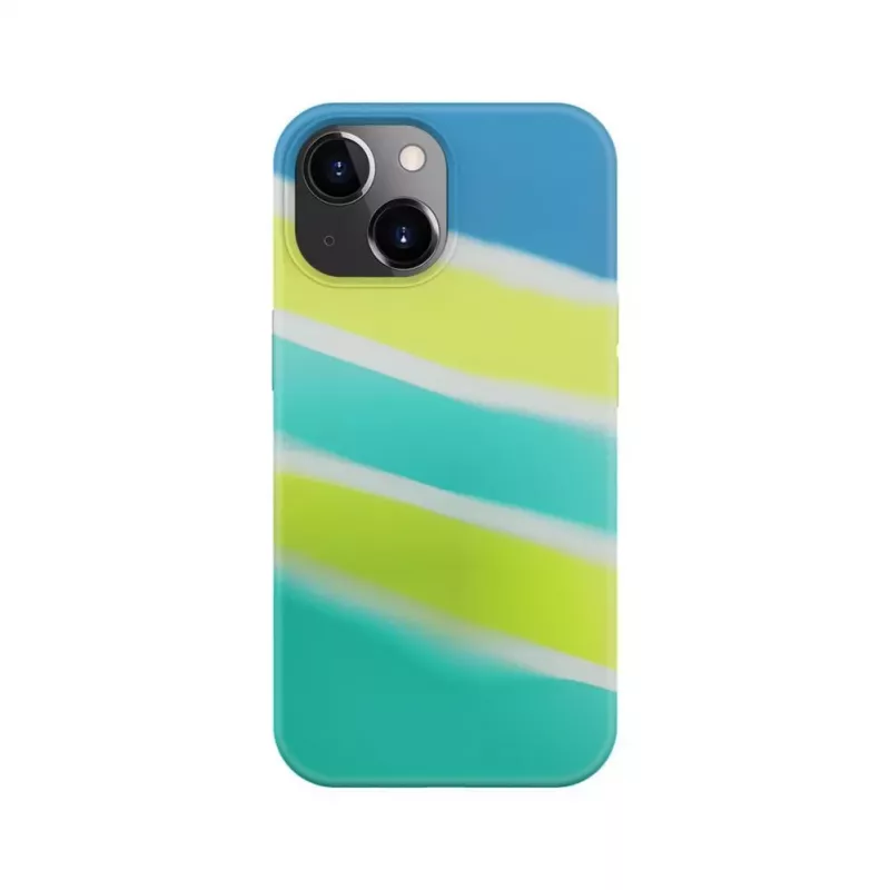 Evelatus Apple iPhone 15 Plus silicone hoesje meerkleurig geel groen