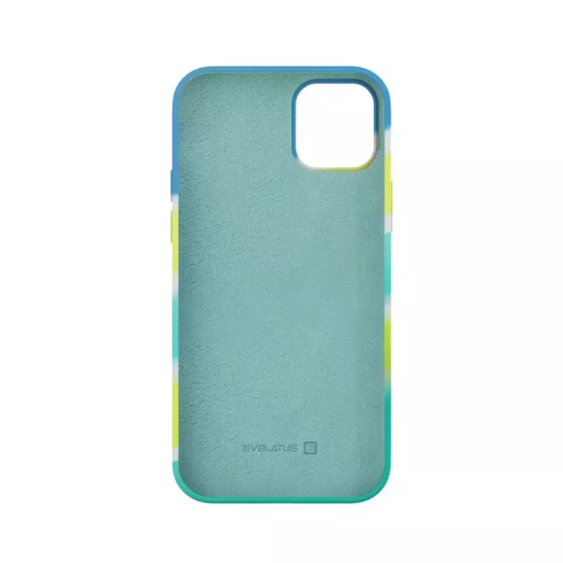 Evelatus Apple iPhone 15 Plus silicone hoesje meerkleurig geel groen
