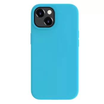 Evelatus Apple iPhone 15 Plus Premium Soft Touch silicone hoesje cyaanblauw