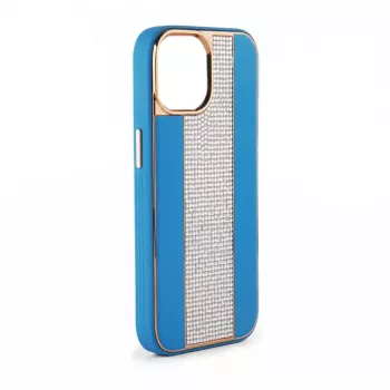iLike Apple iPhone 11 diamanten en leren hoesje blauw