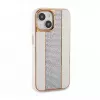 iLike Apple iPhone 15 diamanten en leren hoesje wit