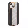 iLike Apple iPhone 15 diamanten en leren hoesje zwart