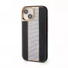 iLike Apple iPhone 15 diamanten en leren hoesje zwart