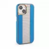 iLike Apple iPhone 15 diamanten en leren hoesje blauw