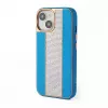 iLike Apple iPhone 15 diamanten en leren hoesje blauw