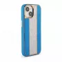 iLike Apple iPhone 15 diamanten en leren hoesje blauw