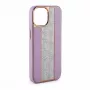 iLike Apple iPhone 15 Pro Max diamanten en leren hoesje roze zand