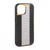 iLike Apple iPhone 15 Pro Max diamanten en leren hoesje zwart