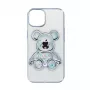 iLike Apple iPhone 13 silicone case Print Desire Bear zilver