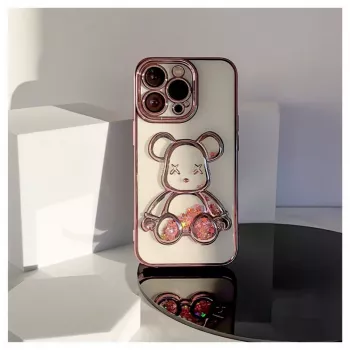 iLike Apple iPhone 13 Pro silicone case Print Desire Bear roze