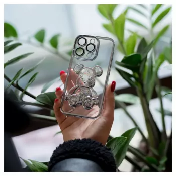 iLike Apple iPhone 14 Pro silicone case Print Desire Bear zilver