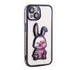 iLike Apple iPhone 13 silicone case Print Desire Rabbit paars