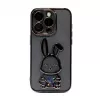 iLike Apple iPhone 14 Pro silicone case Print Desire Rabbit zwart