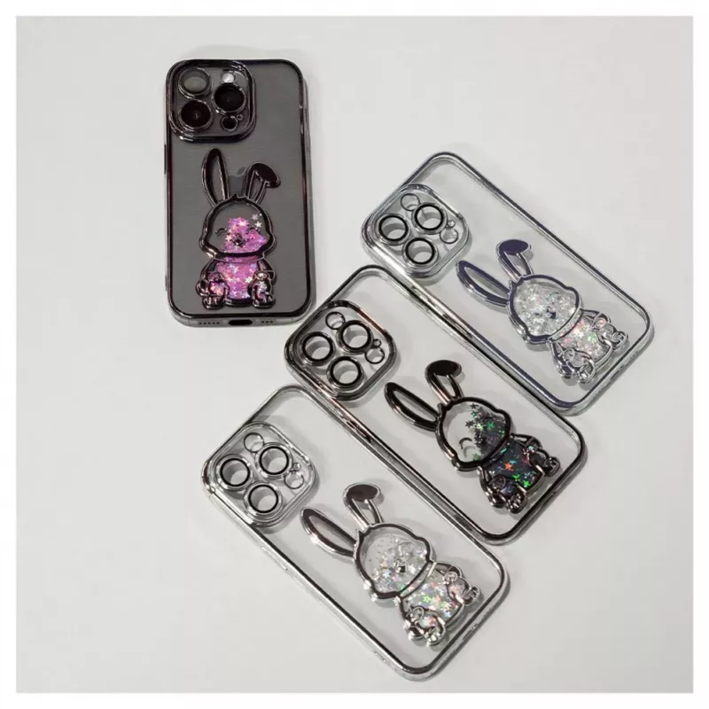 iLike Apple iPhone 14 Pro Max silicone case Print Desire Rabbit zwart