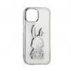 iLike Apple iPhone 15 silicone case Print Desire Rabbit zilver
