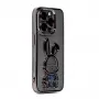 iLike Apple iPhone 15 Pro silicone case Print Desire Rabbit zwart