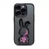 iLike Apple iPhone 15 Pro silicone case Print Desire Rabbit paars