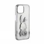 iLike Apple iPhone 15 Pro silicone case Print Desire Rabbit zilver