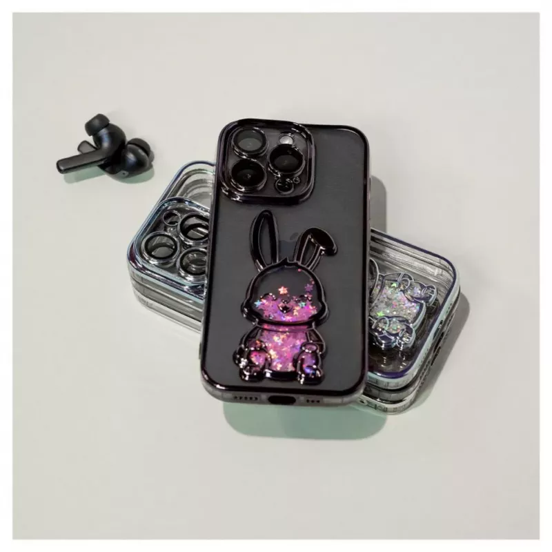 iLike Apple iPhone 15 Pro Max silicone case Print Desire Rabbit paars