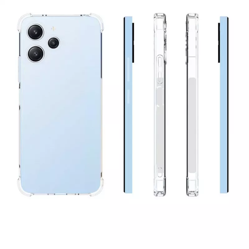 Evelatus Xiaomi Redmi 12 militaire shockproof silicone case transparant