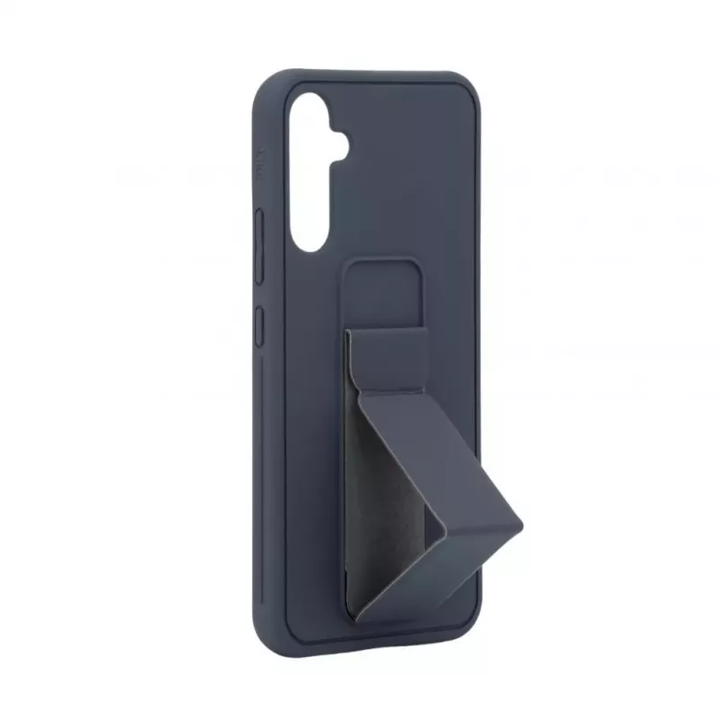 iLike Samsung Galaxy A34 5G silicone case met standaard blauw