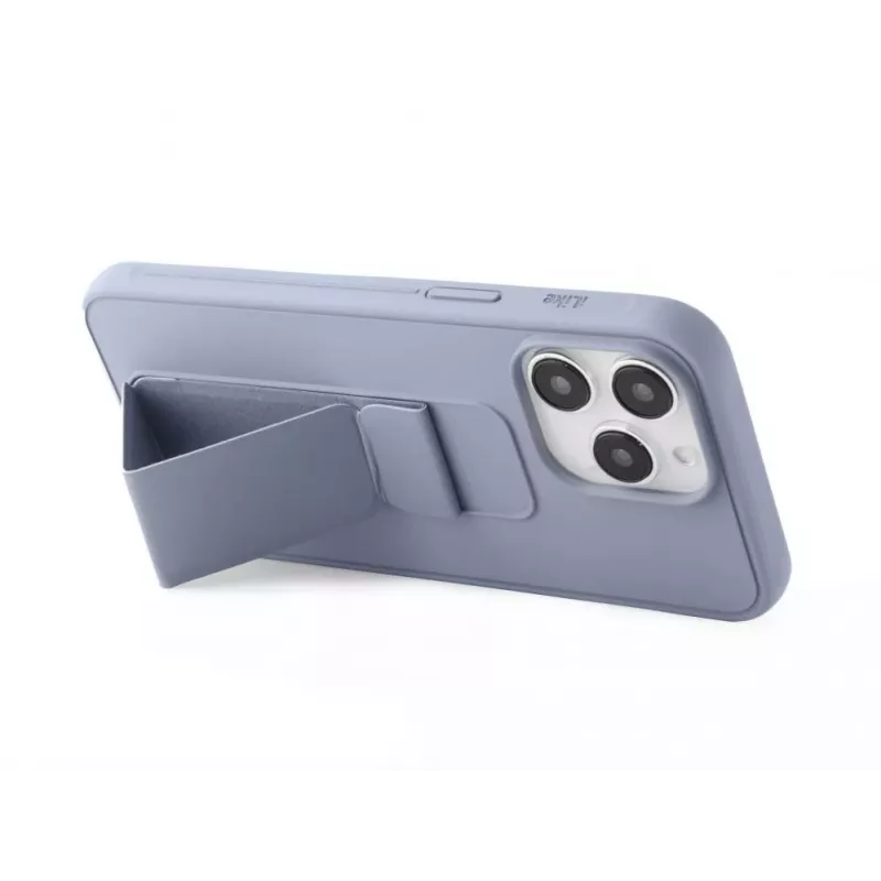 iLike Apple iPhone 14 Pro siliconen hoesje met standaard paars