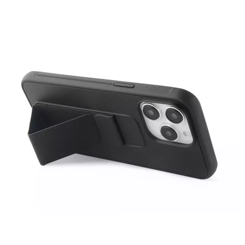 iLike Apple iPhone 15 Pro siliconen hoesje met standaard zwart