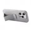 iLike Apple iPhone 15 Pro siliconen hoesje met standaard zilver