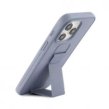 iLike Apple iPhone 15 Pro siliconen hoesje met standaard paars