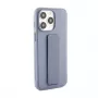 iLike Apple iPhone 15 Pro siliconen hoesje met standaard paars