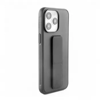 iLike Apple iPhone 15 Pro Max siliconen hoesje met standaard zwart
