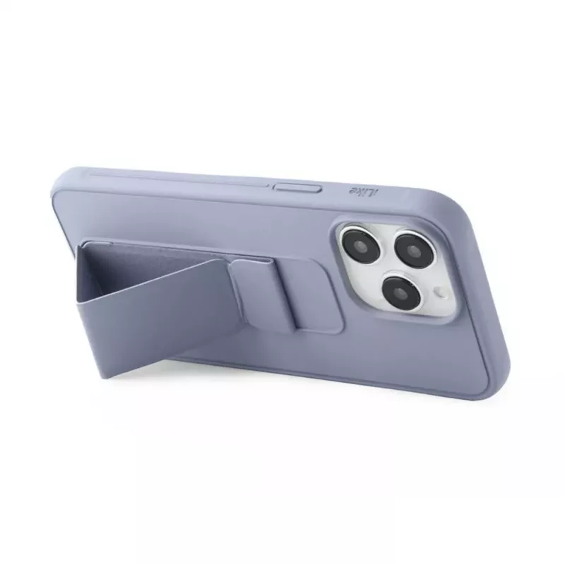 iLike Apple iPhone 15 Pro Max siliconen hoesje met standaard paars