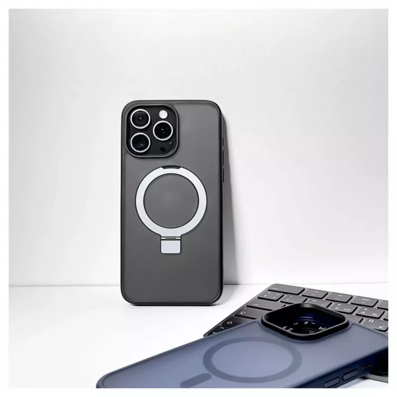 iLike Apple iPhone 15 Pro Max Kickstand Case met MagSafe zwart
