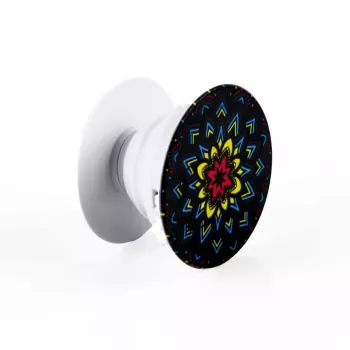 iLike Universele Pop Holder Hypnotic Black Yellow