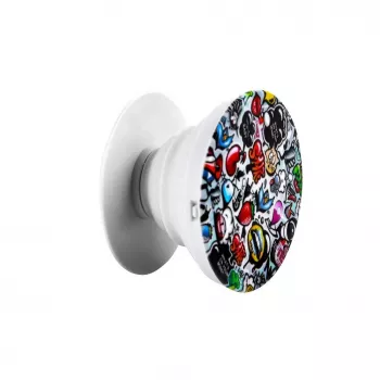 iLike Universele Pop Holder Stickers - zwart - 1 pack