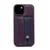 iLike Apple iPhone 15 leren zakstand hoesje paars