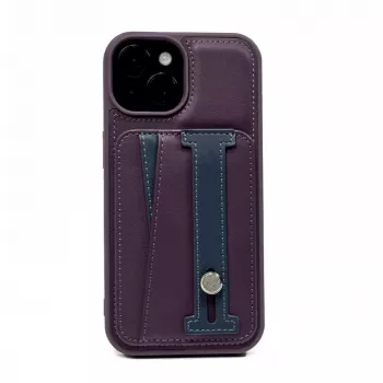 iLike Apple iPhone 15 Pro Max leren zakstand hoesje paars