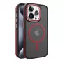 iLike Apple iPhone 15 Pro Max Dual Metal Frame Magsafe Case rood