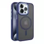 iLike Apple iPhone 15 Dual Metal Frame MagSafe Case blauw