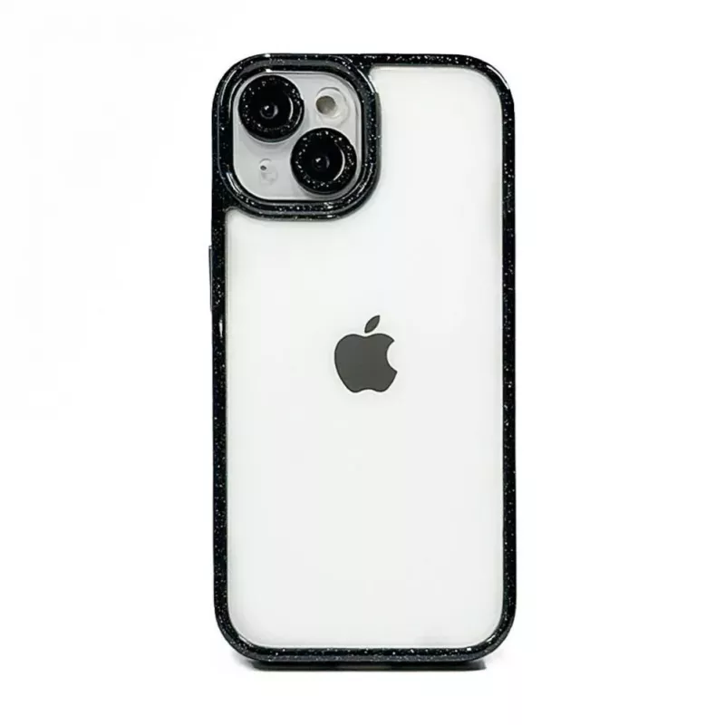 iLike Apple iPhone 15 Stars Lens Acrylic Cover zwart