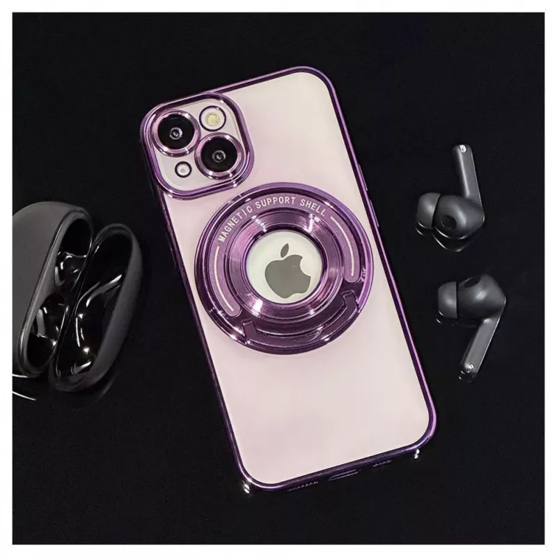 iLike Apple iPhone 14 IH MagSafe Hidden Stand Cover paars