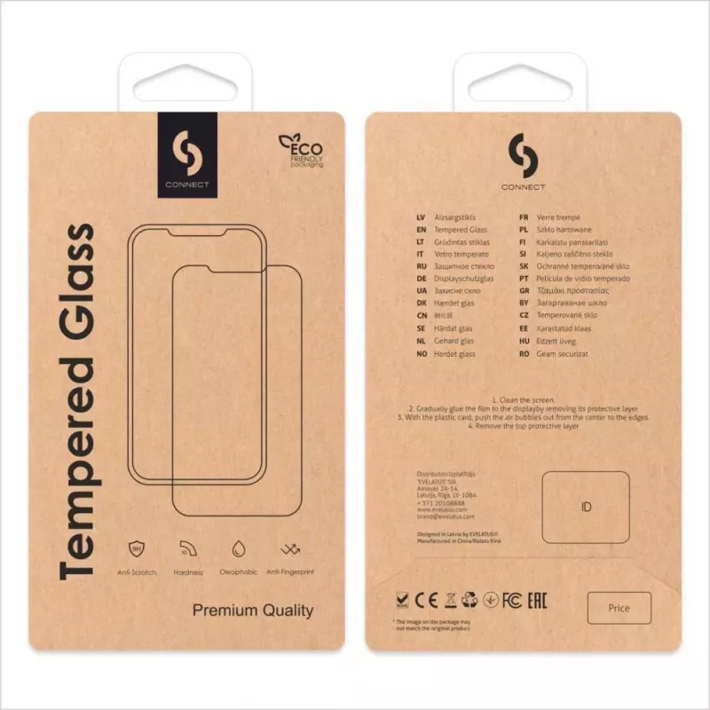 Connect Samsung Galaxy S23 Privacy 2.5D Silk Full Cover Anti-static sterker zwart