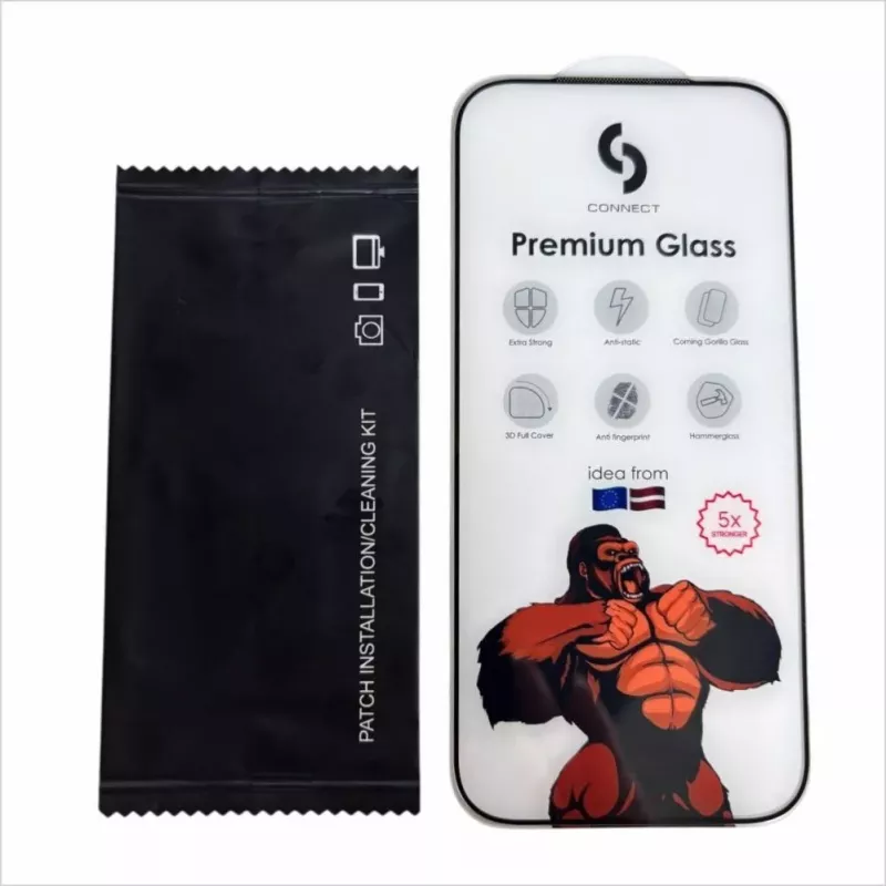 Connect Samsung Galaxy S23 Privacy 2.5D Silk Full Cover Anti-static sterker zwart